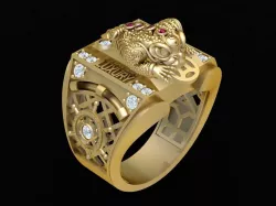 1852 The Three-Legged Money Frog Ring 3D print model