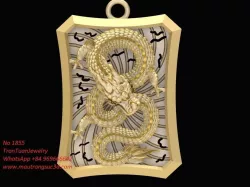 1855 Dragon Pendant 3D print model