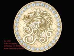 1859 Dragon pendant 3D print model