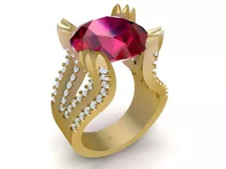 1863 Diamond ring 3D print model