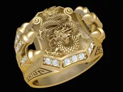 1911 Dragon Claw Ring 3D print model