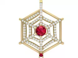1943 Diamond Spider Web Pendant 3D print model