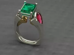 2face ring 3D print model