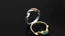 3D Twisted Ring 3D print model