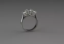 3stone ring  3D print model