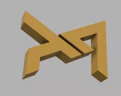 AD Logo Paper Weight 3D print model