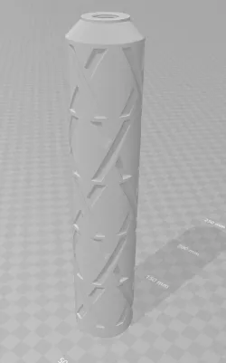 Airsoft silencer-suppressor 40x202 mm 3D print model 3D print model
