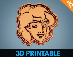 Aladdin Cookie Cutter Printable Stamp Embosser Disney 3D print model