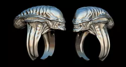 Alien ring 3D print model