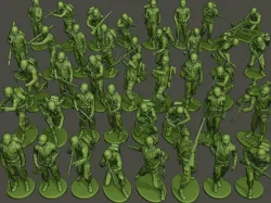 American soldiers ww2 Bundle Pack 3D print model