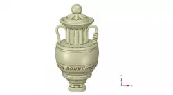 An amphora vessel vase 3D print model 3D print model