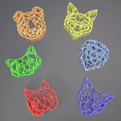  Animals cookie cutter 3D print model