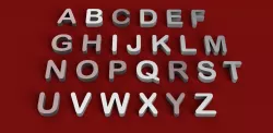 ARIAL ROUNDED font uppercase and lowercase 3D letters STL file 3D print model