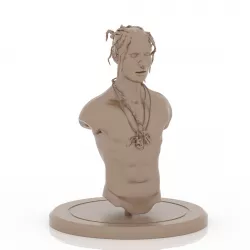 ASAP ROCKY HALF Body and Face Model 3D print model