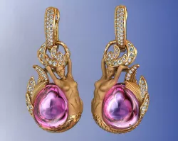 Atlantis Mermaid Earrings with Diamond  3D print model