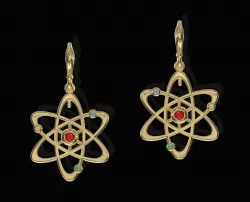 Atom Earrings  3D print model