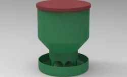 Baby Quail Birds Dry Food Feeder 3D print model
