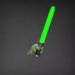 Baby Yoda - Light Saber Part - Fan Art 3D print model