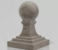 Baluster ball finial  3D print model