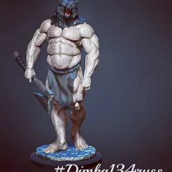 barbarian bear 3D print model