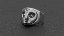 Barn owl ring 3D print model 3D print model