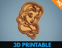 Beauty and the Beast Beast Cookie Cutter Stamp Embosser 3D print model