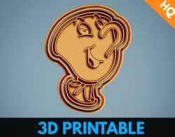 Beauty and the Beast Chip Potts Cookie Cutter Baking Printable 3D print model