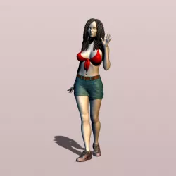 Beauty with dreadlocks 3D print model