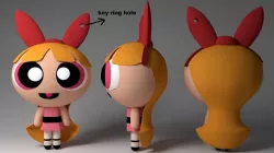 blossom keychain model for 3d print 3D print model