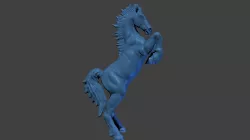 Blue Mustang 3D print model
