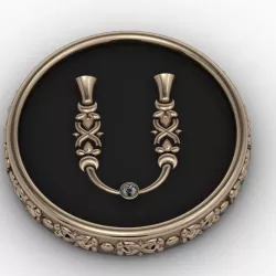 Brooche with armenian letter S 3D print model