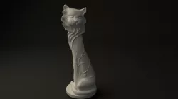 Cat sculpture 3D print model