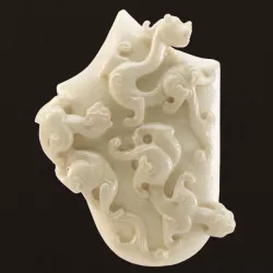 Chi Dragon ancient jade carving 3D print model