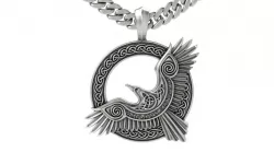 cool celtic pendant raven 3D print model