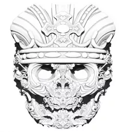 Crown King Skull Ring Detailed Jewelry 3D print model
