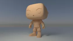 Custom Pop Bald Man Angry Figure 3D Print 3D print model