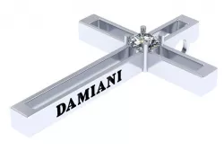 Damiani cross with 4mm diamond 3D print model