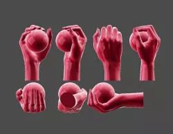 Detailed Female Hand-Casual Grip  3D print model