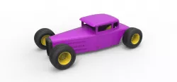 Diecast shell and wheels for Hot rod Scale 1 to 24 3D print model