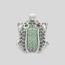 Earrings Frog with gems 3D print model