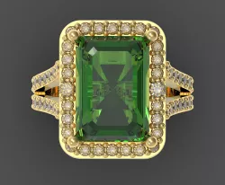 Emerald ring 3D print model
