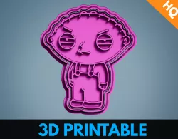 Family Guy Stewie Cookie Cutter Printable Stamp Embosser 3D print model