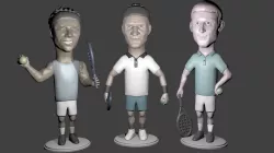 FEDERER- NADAL- DJOKOVIC 3D print model