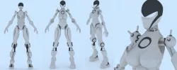 Female Robot 3D print model