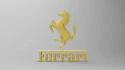 Ferrari logo 3d stl model for cnc 3D print model