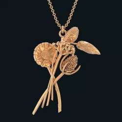 Field flowers bouquet pendant 3D print model