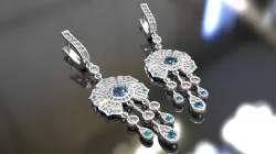 Flower earrings 3D print model