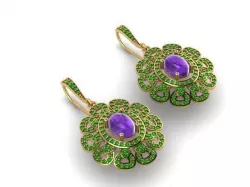 Flower Earrings 3D print model