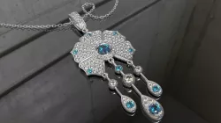 Flower pendant 3D print model