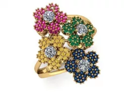 flower rings 3D print model